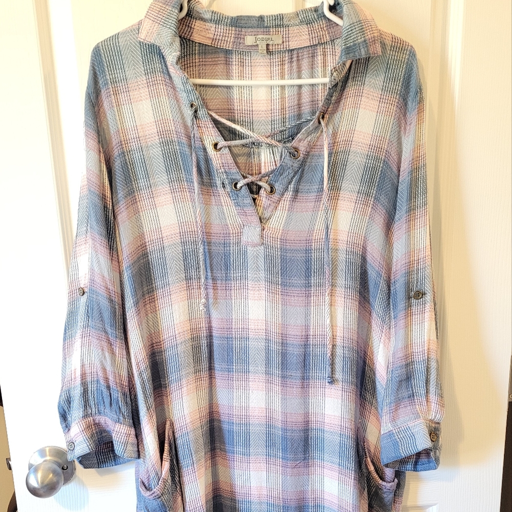 Large Mini Plaid Dress